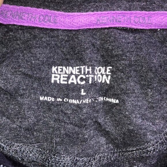 Kenneth Cole Reaction Womens Athletic Jacket Large Full Zip Black Activewear - Picture 4 of 15